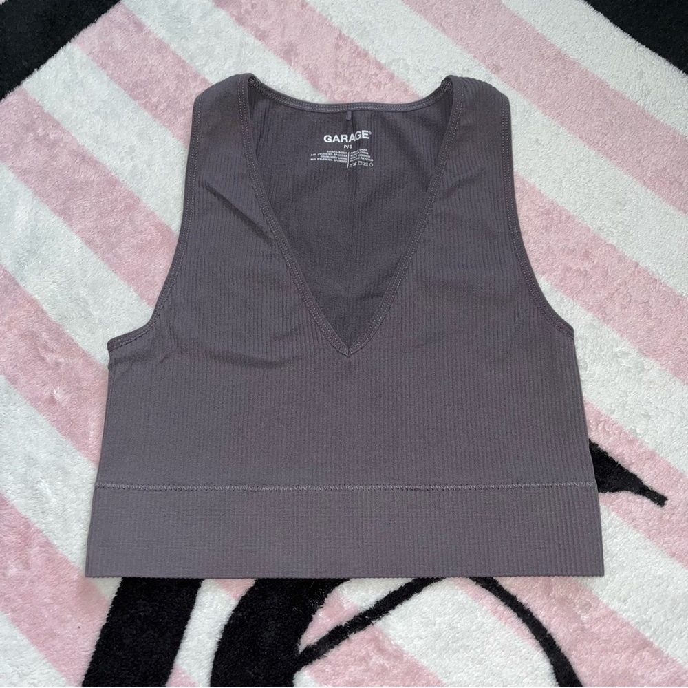 Garage Grey Plunge Top